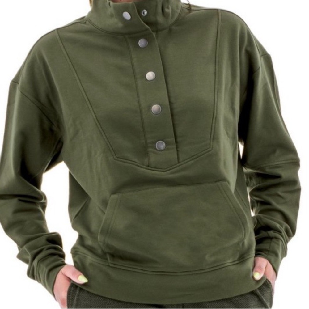 Olive  green oversized women's pullover sweatshirt Size Large NWOT (Unisex)